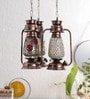 Multicolour Metal and Glass Lantern