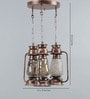 Multicolour Metal and Glass Lantern