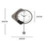Multicolour Engineered Wood Iron  Pendulum Wall clock