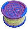 Ethnic Wicker Foot Stool in Blue Colour