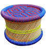 Ethnic Wicker Foot Stool in Blue Colour