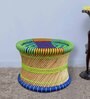 Ethnic Handcrafted Mudiya Stool in Multi Colour