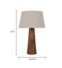 Burnie Multicolour Natural Fiber Shade Night Lamp With Wood Base
