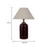 Multicolour Natural Fiber Shade Table Lamp With Brown Base