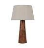 Burnie Multicolour Natural Fiber Shade Night Lamp With Wood Base