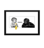 Multicolour Paper Baby With Friendly Gorilla Poster