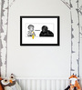 Multicolour Paper Baby With Friendly Gorilla Poster