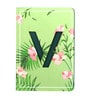 Multicolour Paper Initial "V" Floral Monogram Notebook Dairy