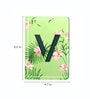 Multicolour Paper Initial "V" Floral Monogram Notebook Dairy