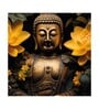 Buddha Meditating Canvas Pine Wood 24x24 Art Print