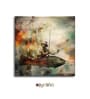 Fisherman Canvas Pine Wood 24x24 Art Print