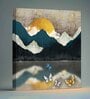 Mountain Sun Canvas Pine Wood 24x24 Art Print