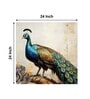 Peacock Canvas Pine Wood 24x24 Art Print