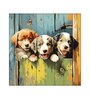 Puppy Canvas Pine Wood 24x24 Art Print