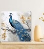 Peacock Canvas Pine Wood 24x24 Art Print
