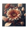 Floral Canvas Pine Wood 24x24 Art Print