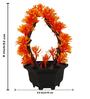 Multicolour Plastic & Polyester Artificial Plant With Pot