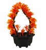 Multicolour Plastic & Polyester Artificial Plant With Pot