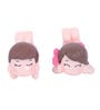 Multicolour Plastic Baby Boy and Girl Resting and Contemplating Garden Figurines, Set of 4