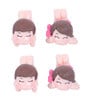 Multicolour Plastic Baby Boy and Girl Resting and Contemplating Garden Figurines, Set of 4