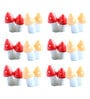 Multicolour Plastic Mushroom Set Of 12 Garden Figurine