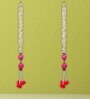 White & Pink Plastic Pink Lotus & White Red Artificial Flowers Hanging (Set of 2)