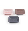 Multicolour Plastic Stylish Soap Dish (Set of 3)