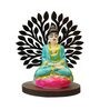Multicolour Polyester and Plastic Buddha Idol