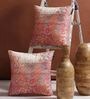 Multicolour Chenille Ethnic Motif 16x16 inches Cushion Cover (2Pc)