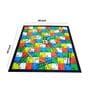 Multicolour Big Snake & Ladder Polyester 4 X 4 Feet Kids Playmat