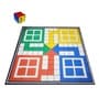 Multicolour Big Ludo Game Polyester 4 X 4 Feet Kids Playmat
