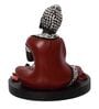 Multicolour Polyresin Antique Finish Handcrafted Thinking Buddha with Wooden Base
