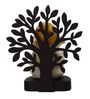 Multicolour Polyresin Decorative Lord Ganesha Idol with Wooden Tree