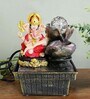Multicolour Polyresin Ganesha Ganpati Statue Indoor Water Fountain