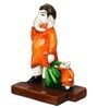 Multicolour Polyresin Lord Ganesha Doing Shopping with Mushak Idol