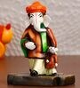 Multicolour Polyresin Neta Lord Ganesha With Mushak Idol