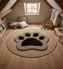 Multicolour Puppy Paw 24x21 Inches Anti Skid Shape Rug
