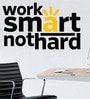 Multicolour PVC Vinyl Work Smart Quote Office Wall Sticker