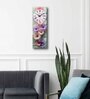 Multicolour Rectangle 24 Inches Wooden Wall Clock (Floral)