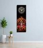 Multicolour Rectangle 24 Inches Wooden Wall Clock (Ganesha)