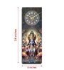 Multicolour Rectangle 24 Inches Wooden Wall Clock (Vishnu)