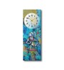 Multicolour Rectangle 24 Inches Wooden Wall Clock
