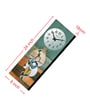 Multicolour Rectangle 24 Inches Wooden Wall Clock