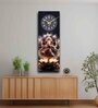 Black Rectangle 24 Inches Wooden Wall Clock (Ganesh)