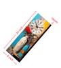 Multicolour Rectangle 24 Inches Wooden Wall Clock (Abstract)