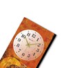Multicolour Rectangle 24 Inches Wooden Wall Clock (Abstract)