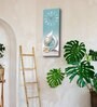 Multicolour Rectangle 24 Inches Wooden Wall Clock (Floral)