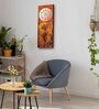 Multicolour Rectangle 24 Inches Wooden Wall Clock (Abstract)