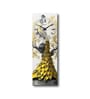 Multicolour Rectangle 24 Inches Wooden Wall Clock (Feather)