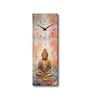 Multicolour Rectangle 24 Inches Wooden Wall Clock (Buddha)